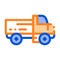 Farmland Delivery Truck Vector Thin Line Icon