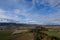 Farmland in Klodzka Basin, dramatic and majestic scenery