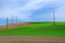 Farmland and light poles