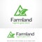 Farmland Logo Template Design Vector, Emblem, Design Concept, Creative Symbol, Icon