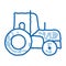 Farmland Tractor Vehicle doodle icon hand drawn illustration