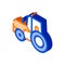 Farmland Tractor Vehicle isometric icon vector illustration