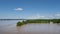 Farmland under water during spring flooding, Arkansas River