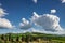 Farmland in Val d`Orcia Tuscany on May 19, 2013