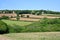 Farmland The village of Gweek Cornwall UK