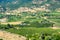 Farms land landscape on summer day in Okanagan valley