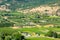 Farms land landscape on summer day in Okanagan valley