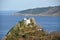 The Faro de la Plata Llighthouse and Cantabrian Sea. Monte Ulia, Pasaia, Gipuzkoa, Basque country, Spain