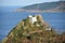 The Faro de la Plata Llighthouse and Cantabrian Sea. Monte Ulia, Pasaia, Gipuzkoa, Basque country, Spain