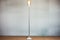 faro lamp with led bulbs on sleek metal pole