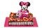 Faro Portugal 2018 May 24 : A gorgeous cake made of cream and fruit with a Mickey Mouse figure, for a little girl for