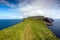 Faroe Islands, a green path in the ocean