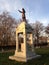 Farrier Memorial in Lincoln Park during Sunset in the Fall.