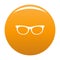 Farsighted eyeglasses icon orange