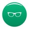Farsighted eyeglasses icon vector green
