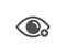 Farsightedness icon. Eye diopter sign. Optometry vision. Vector