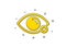 Farsightedness icon. Eye diopter sign. Optometry vision. Vector
