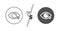 Farsightedness line icon. Eye diopter sign. Optometry vision. Vector