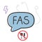 FAS fetal alcohol syndrome medical acronym concept