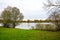 Fasaneriesee near Munich. Landscape at the lake in autumn