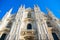 Fascade Of The Milan Cathedral (Duomo Di Milano)