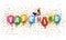 Fasching Header Jesters Cap Confetti Explosion