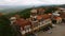 Fascinating aerial view of main square of Sighnaghi with city hall, sightseeing