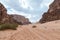 Fascinating beauty of the Wadi Rum desert near Aqaba city in Jordan