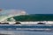 Fascinating shot of heavy sea waves, La Frontera, Lobitos, Talara, Peru