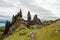 The fascinating volcanic rock Old Man of Storr in the north of Scotland Isle of Skye