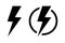 Fash lightning bolt icon. Electric power symbol. Power energy sign.