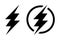 Fash lightning bolt icon. Electric power symbol. Power energy sign.