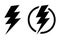 Fash lightning bolt icon. Electric power symbol. Power energy sign.