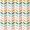 Fashion abstract chevron pattern. Seamless vector fabric design. Retro mid century colors