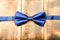 Fashion accessory. male bow tie on wood. Esthete detail. Modern formal style. vintage and retro style. Groom wedding