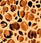 fashion animalistic pattern of leopard skin painted in orange shades