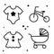 fashion and baby equipment icons. vector icon illustration