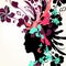 Fashion background with female face and floral hair