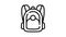 Fashion backpack icon animation