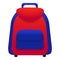 Fashion backpack icon, cartoon style