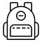 Fashion backpack icon, outline style