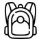 Fashion backpack icon, outline style