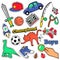 Fashion Badges, Patches, Stickers Boys Theme. Toys, Sports, Car and Music Recorder