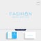 fashion bag shoping simple text logo type template vector illustration icon element