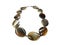 Fashion beads necklace jewelry with semigem crystals agate