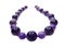 Fashion beads necklace jewelry with semigem crystals amethyst