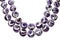 Fashion beads necklace jewelry with semigem crystals amethyst