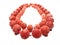 Fashion beads necklace jewelry with semigem crystals coral