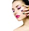 Fashion Beauty. Manicure and Makeup