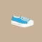 Fashion blue canvas shoes